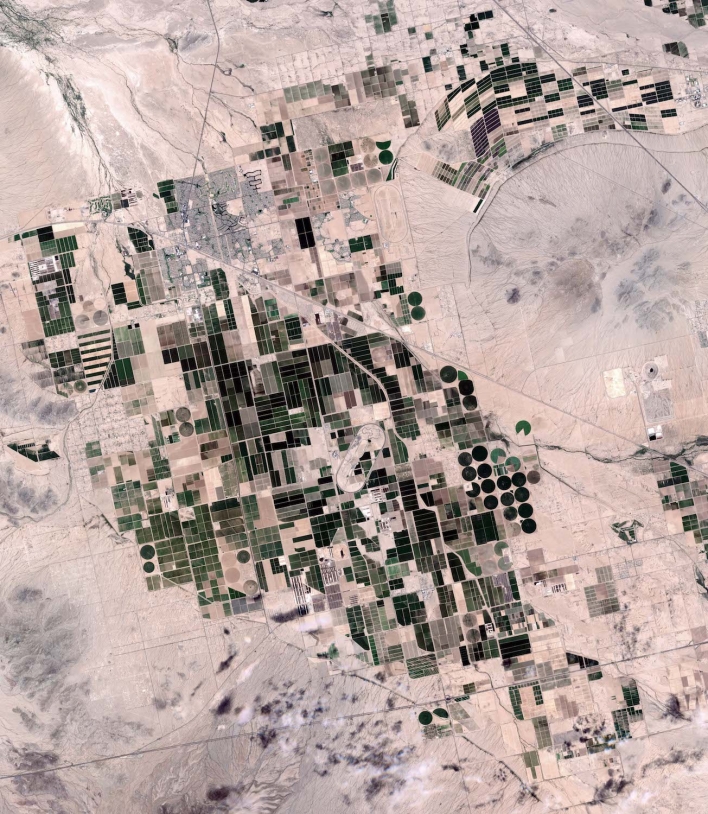 Image de la région de Maricopa, aux Etats-Unis, acquise par Sentinel-2A le 24 juin 2017